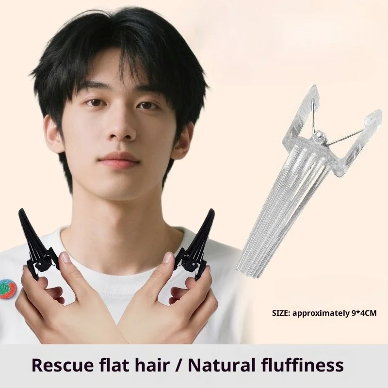 1/2pcs Fluffy Hairpin Curling Bangs Instant Hair Roots Curling Fixed Shape Styling Volumizing Hair Clips Korean Unisex Headwear