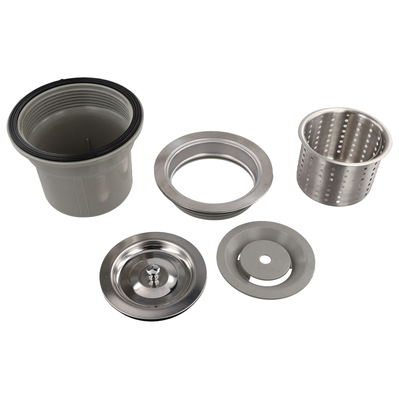 Easy Installation Drain Basket Sink Drain Filter Basket Drainer Waste Kit Busy Kitchen Environment For Kitchen Use
