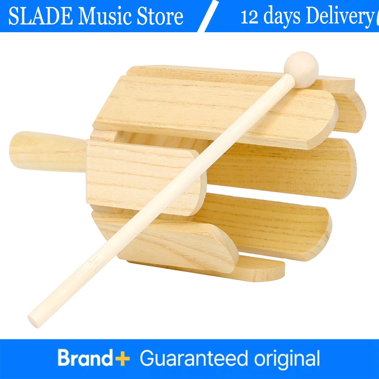 

Деревянная 8-тональная труба Орфа с палочкой, аксессуары для раннего развития, ударный инструмент