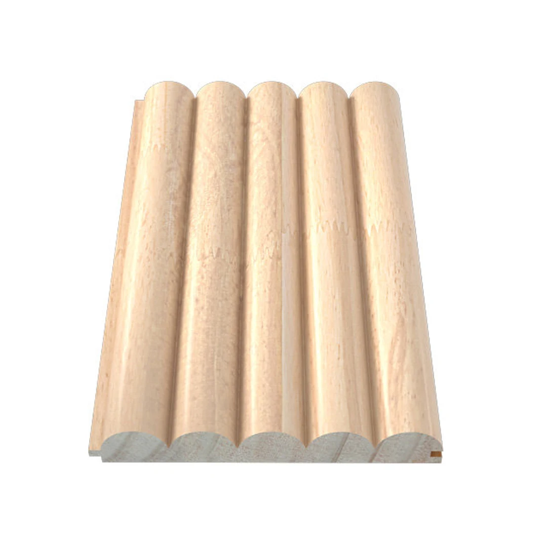Eco-Friendly Modern Waterproof Fluted Wooden Wall Cladding Solid Timber Interior Panel For Office Apartment Hotel