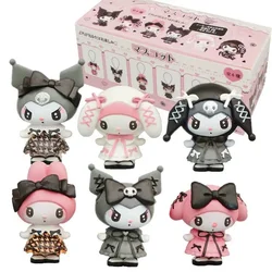 Figuras de Ação Kawaii Kuromi para Crianças, Mini Modelo, Brinquedo Colecionável, Colecionável, Mina Lolita, My Melody Style, Sanrio, Presentes