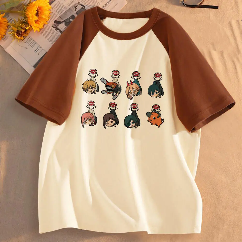 Chainsaw Man tshirt teen Pop Culture Colorful Vintage Punk anime t shirt Breathable Colorful Retro women 2000s Grunge