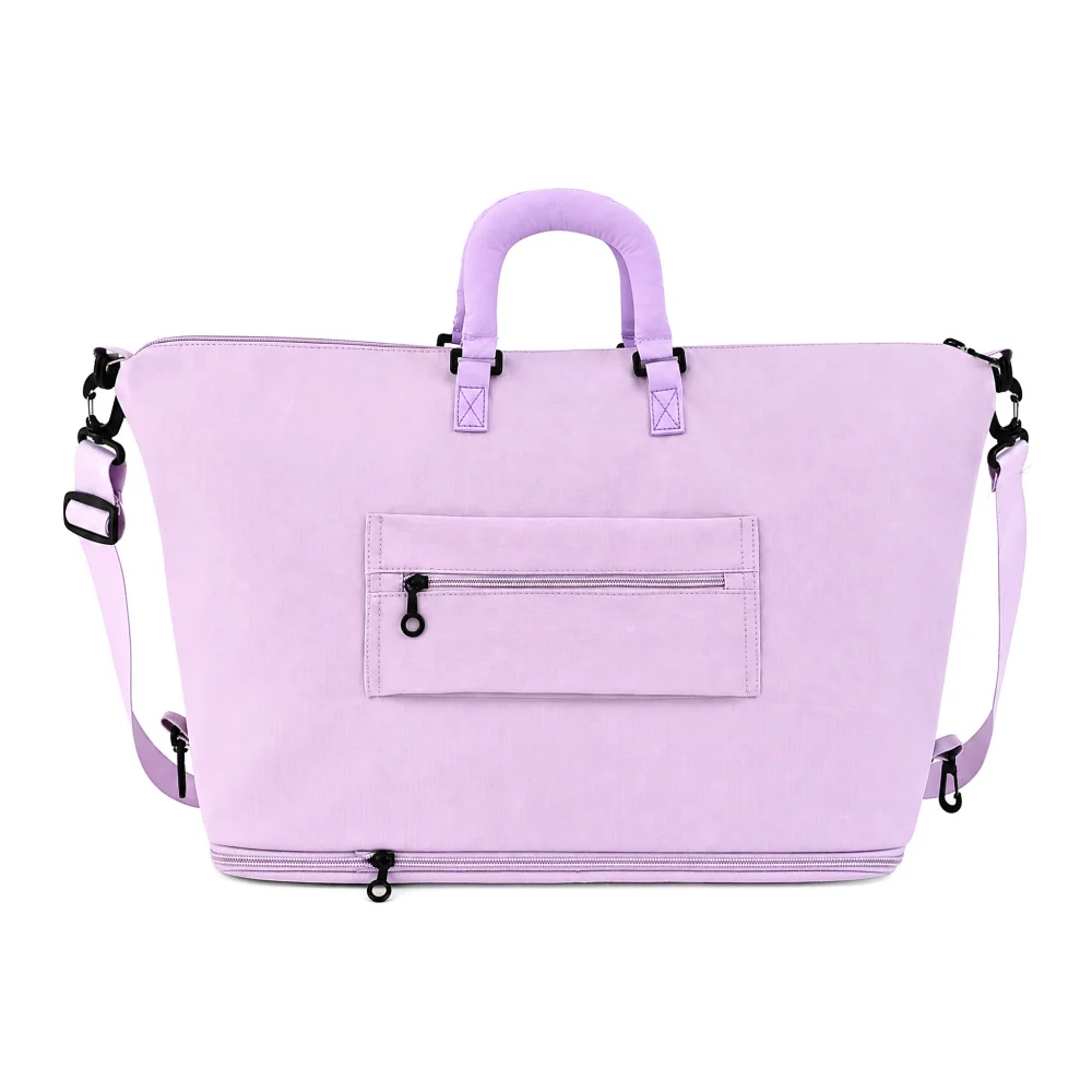 BRLPONVE Large Gym Duffel Bag with Shoe Compartment, Waterproof Travel Tote Weekender Overnight Bag for Men Women