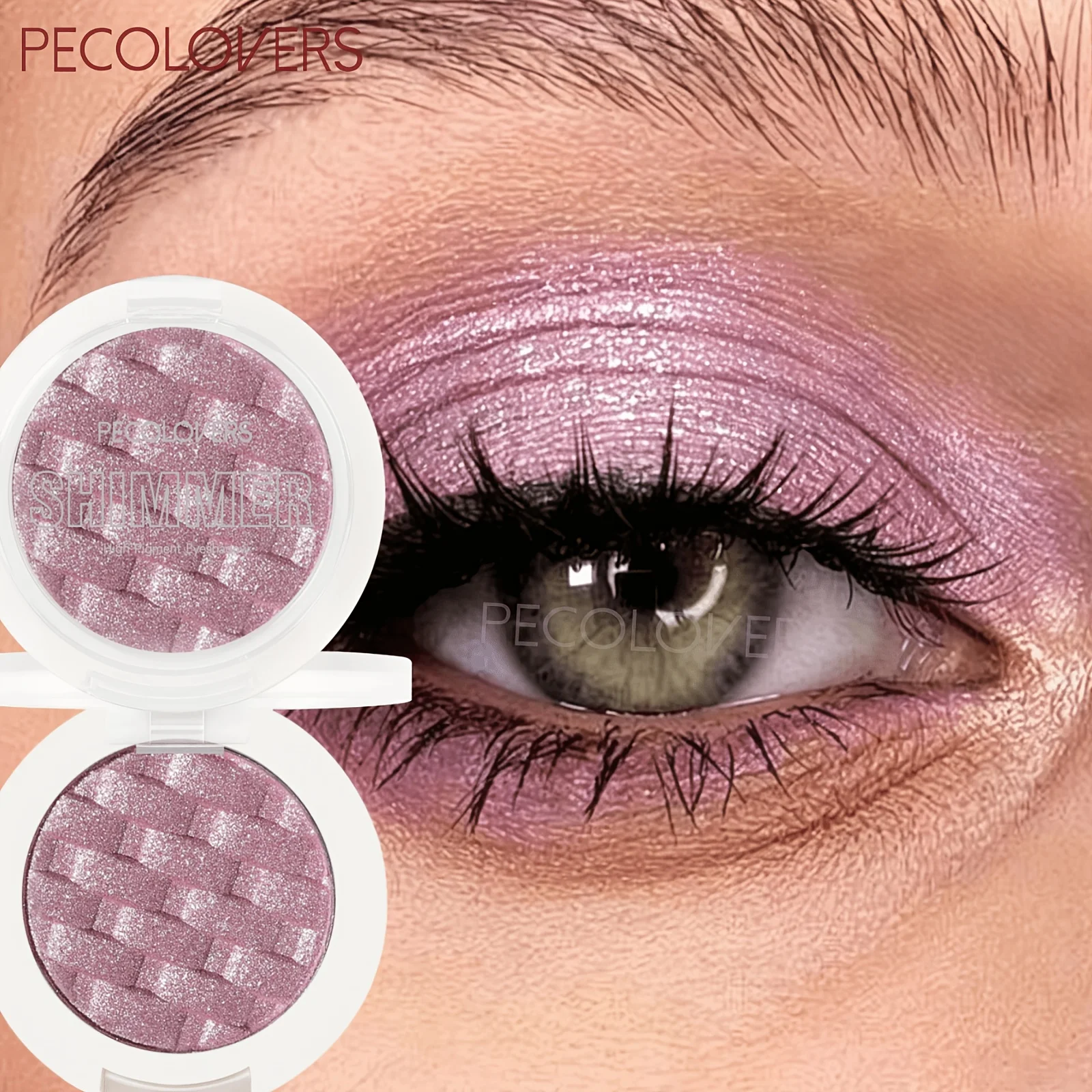 1PC Eyeshadow Palette - Pearlescent Fine Glitter Finish, Waterproof and Smudge-proof, One-touch Molding, High Gloss, Durable