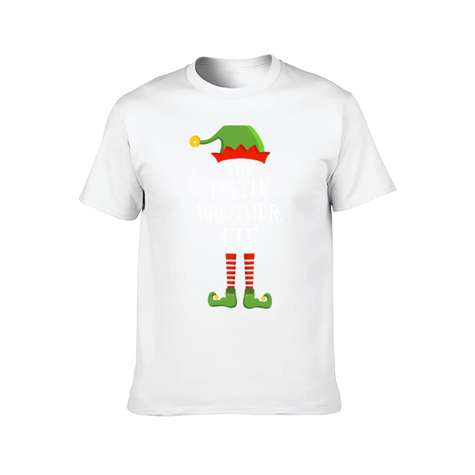 Elfo pequeño hermano divertido pijama familiar a juego de Navidad, camisetas para hombre, Camiseta de algodón para hombre, Camiseta de algodón 100%