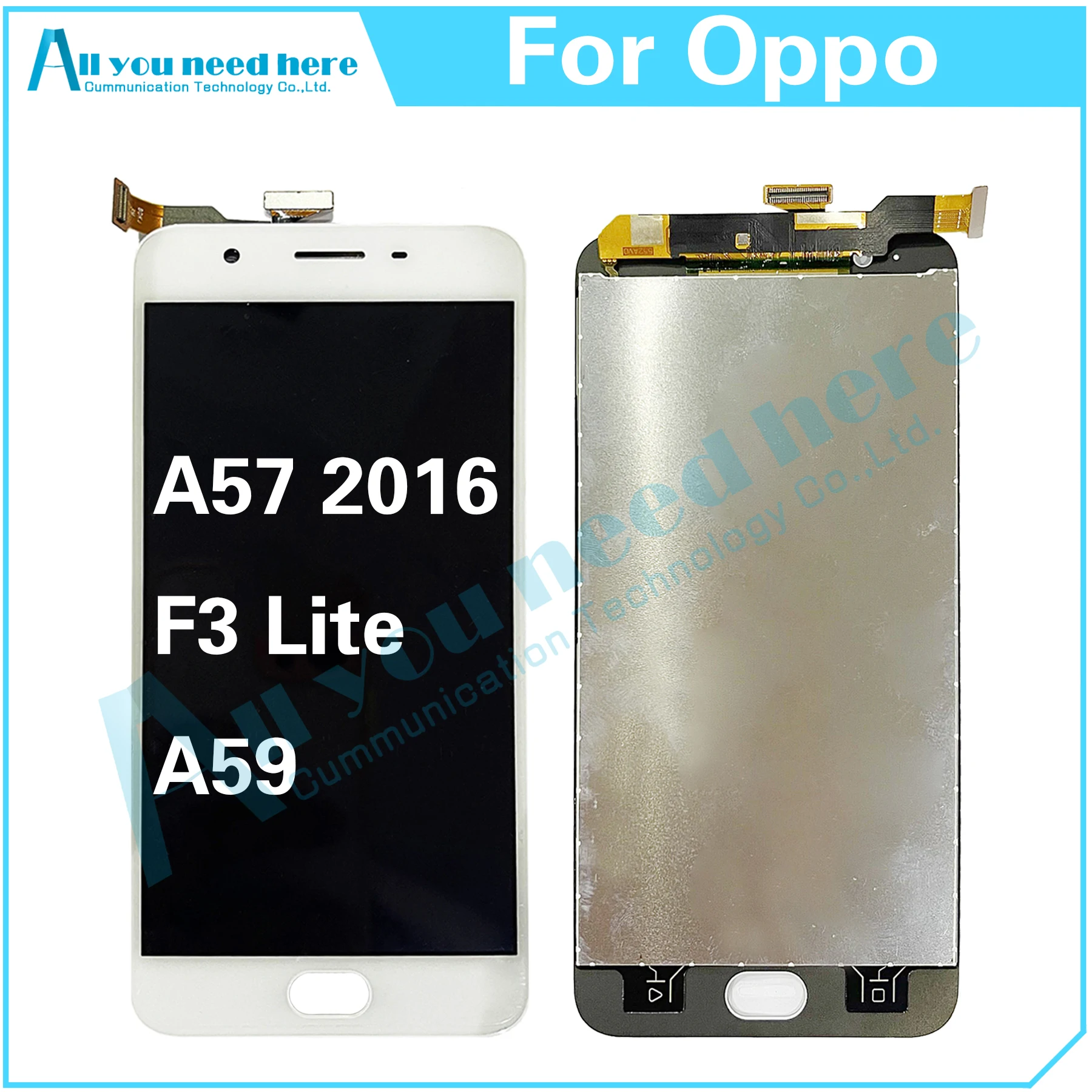 

Screen For Oppo A59 / A57 2016 / F3 Lite CPH1701 LCD Display Touch Screen Digitizer Assembly Replacement