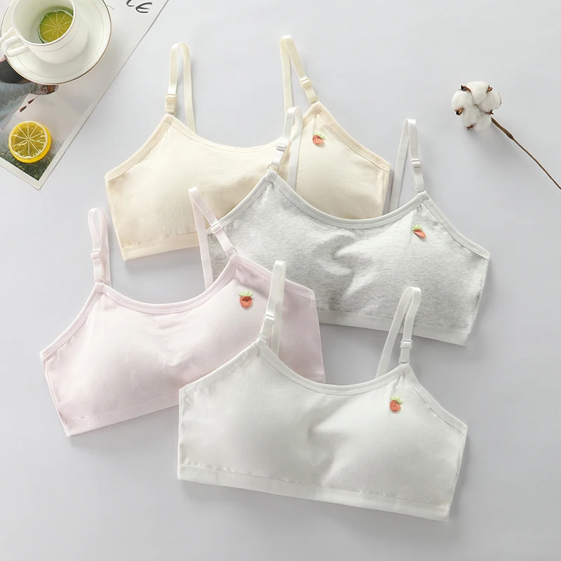 Girls' underwear, students' developmental stage, high school students' puberty, pure cotton, thin design, no steel ring, anti bu