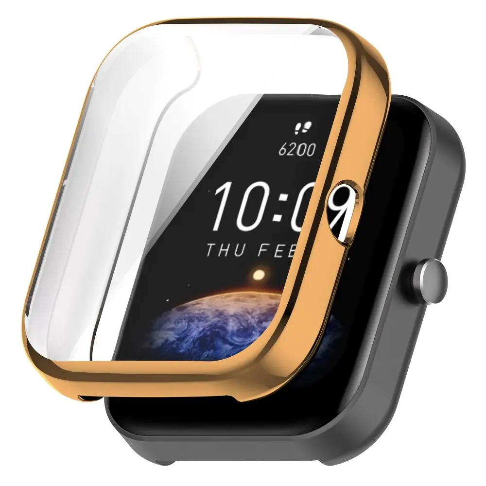 Plating Protective Shell Frame TPU Protector Case Cover for Amazfit Bip3/Bip3 Pro Smartwatch Accessories