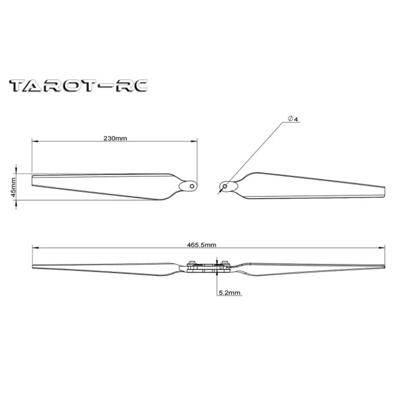 1 Paar Tarot Hoge Kwaliteit 1965 Opvouwbare Prop Houder Set 19 Inch Cw Ccw Propeller Toepasbaar Op Multi-Copters Drone Tl100d19