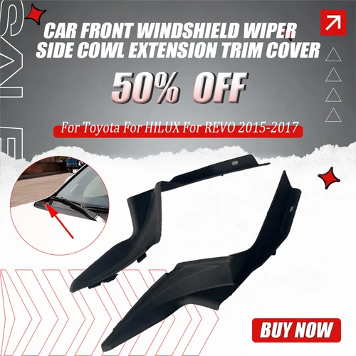 Imagen 1 del producto Para Toyota limpiaparabrisas delantero de coche cubierta embellecedora de extensión de capó lateral para HILUX para REVO 2015-2017 53866-0K050 53867-0K050