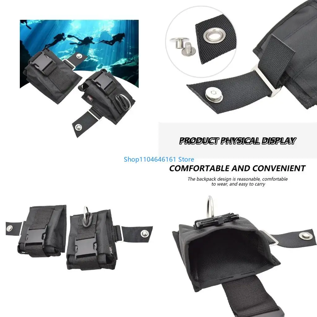 Diving Counter Weight Belt Bag Inner Pocket Trim Counter Weight Bags with Fast Release Buckles for Underwater Diving