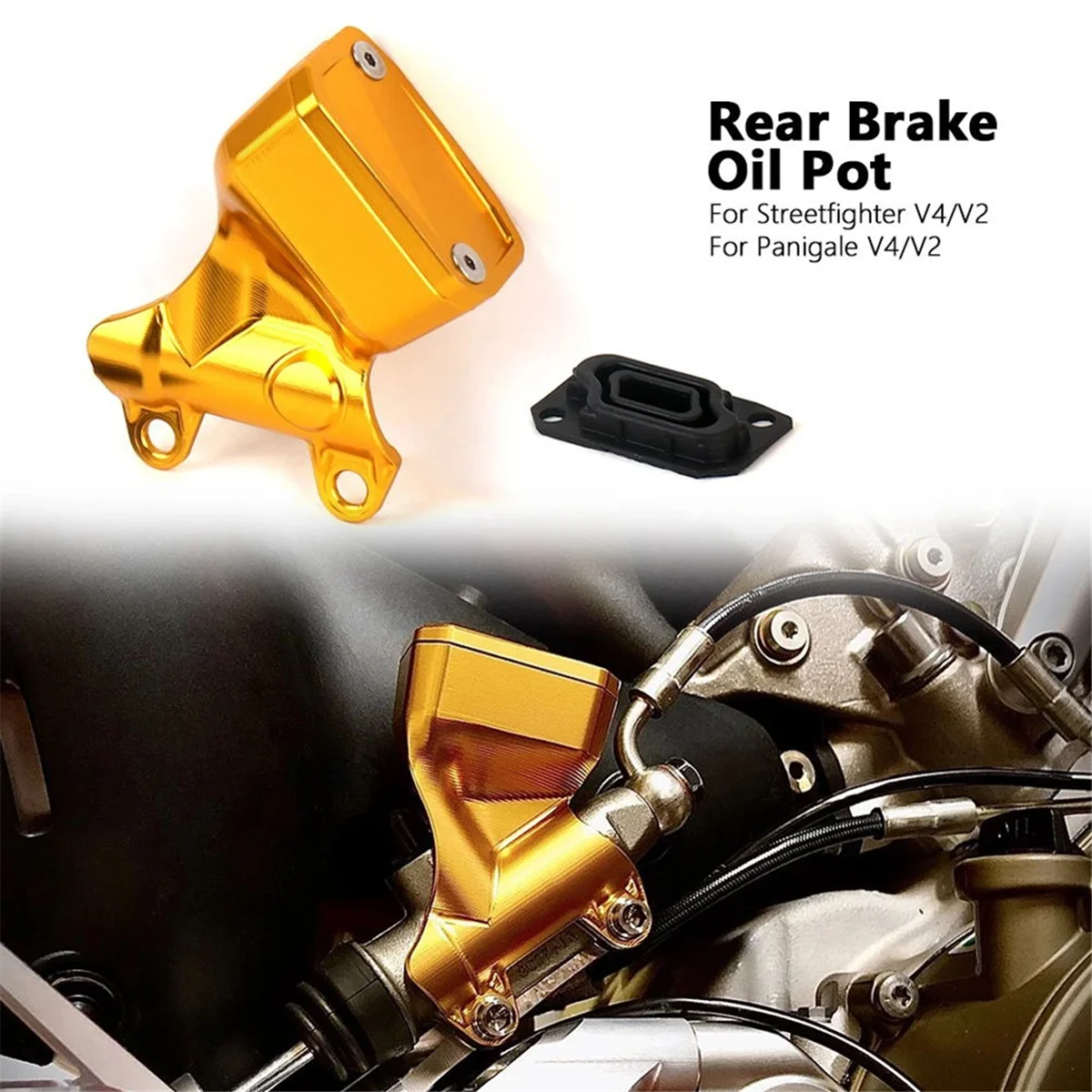 Motorcycle Accessories Rear Brake Oil Reservoir Kit for Panigale V4 PANIGALE V2 Streetfighter V4 Titanium