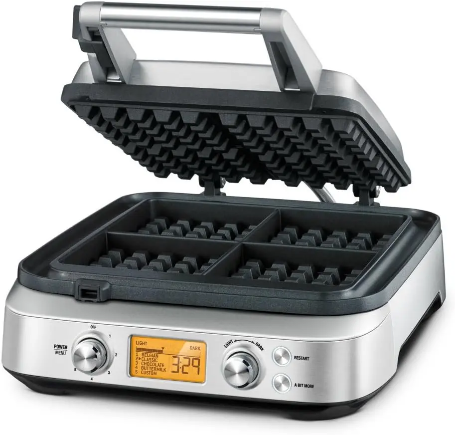 640XL Smart 4-Slice Waffle Maker, Silver