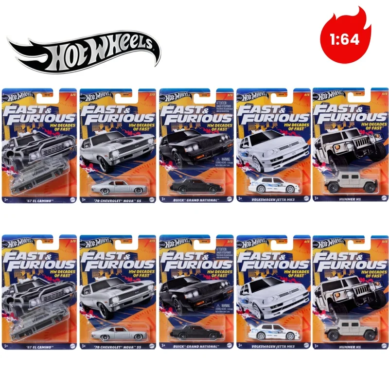 

Hot Wheels 1:64 Cars Fast & Furious HNR88-E VOLKSWAGEN JETTA MK3 67 EL CAMINO Набор автомобилей Игрушки для мальчиков Коллекция Подарок