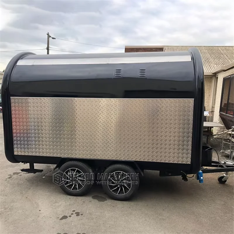 Belyoo Fast Food Kiosk Ice Cream Truck Hot Dog Stand Mini Portable Snacks Shop Food Trailer Mobile Food Carts for Sale