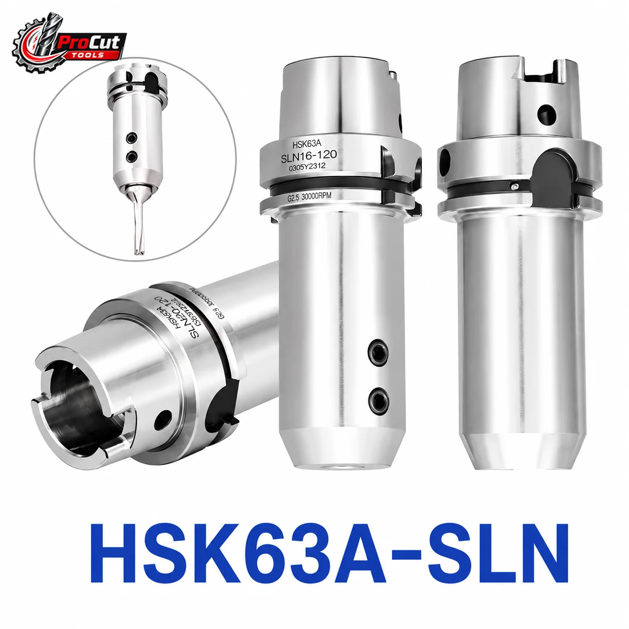 HSKA63 SLN SLD Tool Holder, SLN16 SLN20 SLN25 SLN32 SLN40, HSK63A Side Lock Collet Tool Holder Bracket for CNC Milling Machine