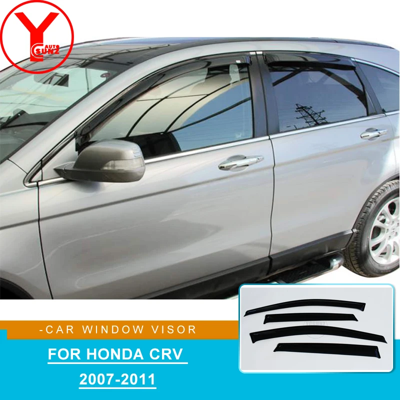 

for honda crv 2007-2011 accessories ABS window deflector door visor rain guard for honda crv 2007 2008 2009 2010 2011 YCSUNZ