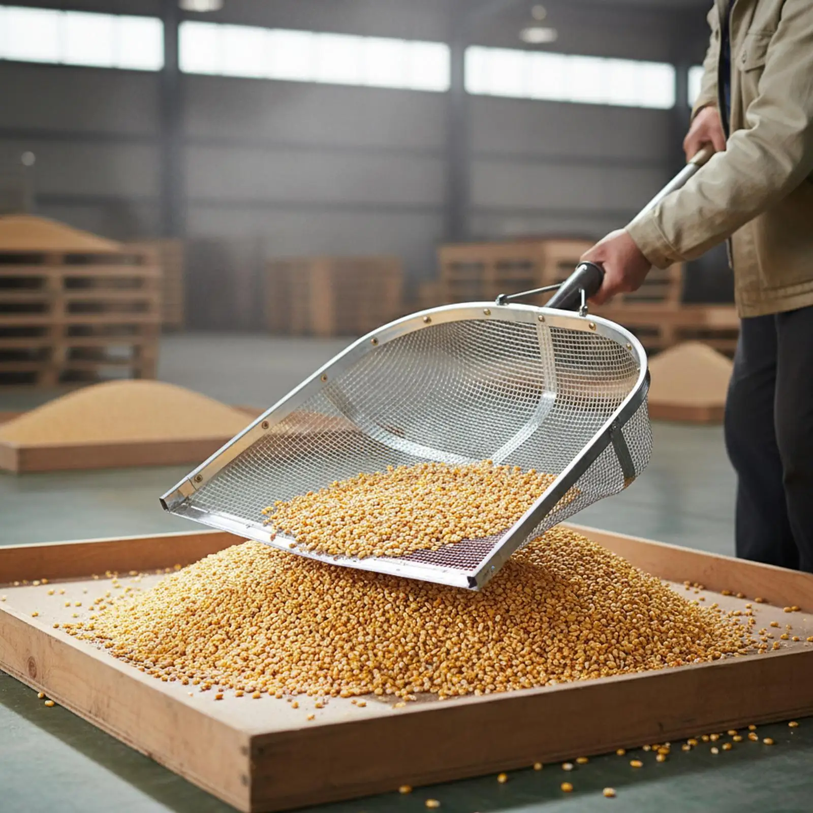 Leaking Soil Shovel Wear Resistant Multifunctional Soil Sifter Farming Tool Scooper for Corn Peanut Chicken Coop Planting Farm