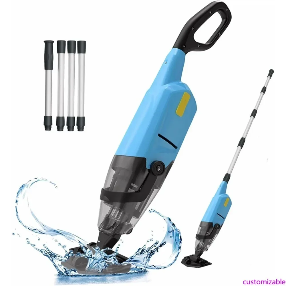

Hot-sellingCustomizable Pool Vacuum for Above Ground Pool, Cordless Handheld Rechargeable Pool Cleaner with Running Time Up to 9