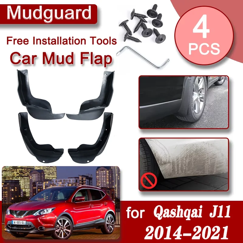 

Car Front Rear Mudguard For Nissan Qashqai Rogue Sport J11 MK2 2014-2021 Accessorie Luxury Fender Mudguard Anti-splash Mud Flaps