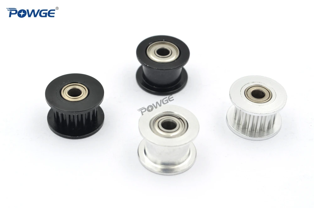 POWGE 2GT 2M 16 Teeth synchronous Idler Pulley Bore 3mm with Bearing for Width 6MM GT2 Timing belt Passive Wheel 16T 16teeth