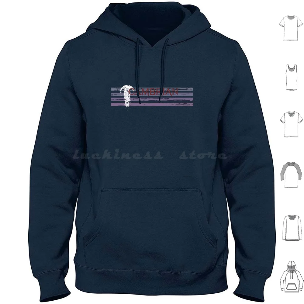 Striped Cambrian Logo Hoodie Cotton Long Sleeve Progressive Metal Progressive Progressive Metal Cambrian Eindhoven