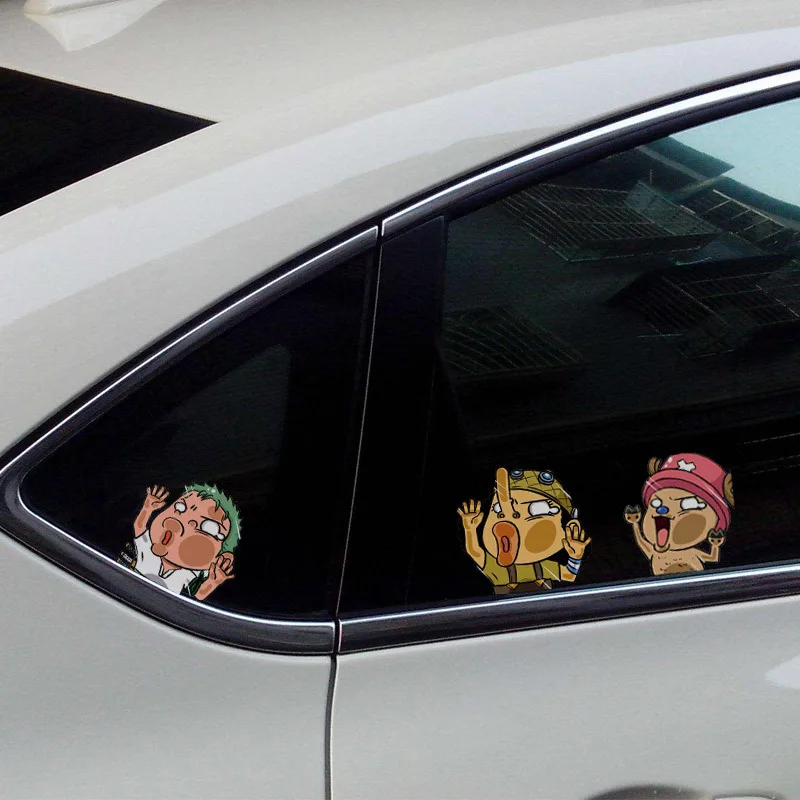 One Piece Anime Etiqueta Do Carro, Personalizado e Engraçado Decalque, Impermeável Vinil Car Decor, Luffy, Zoro, Nami, Hancock, Acessórios Do Carro