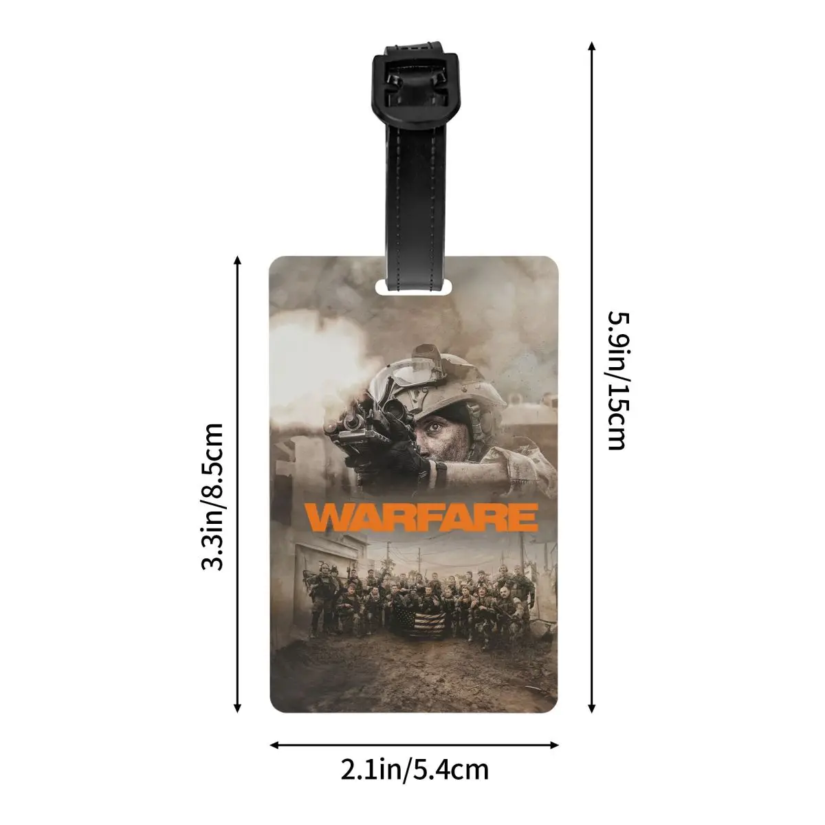 Warfare Movie (2025) Luggage Tags for Suitcases Funny Baggage Tags Privacy Cover Name ID Card