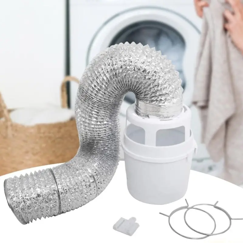 D0AB 3 IN 1 Dryer Vent Set Include Dryer Vent Bucket and Dryer Hose with Duct for Electric Dryer Easy Installation