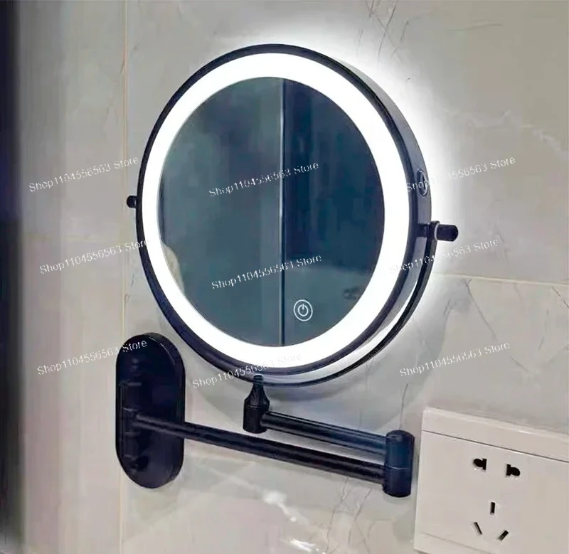 8 Inch Dual Sided Vanity Mirror, 3X 5X 10X Magnification Extendable Swing Arm with Suction Cup for Bathroom