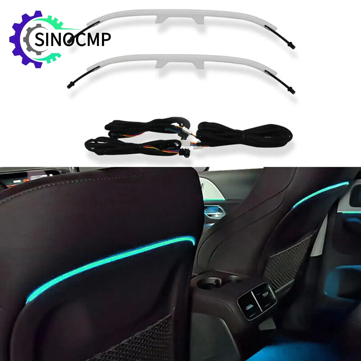

1Set 64 Colors Seat Back Ambient Light For Mercedes Benz C Class W206 2022-2023 Car Lights Decorative Lamps Strips Auto Parts