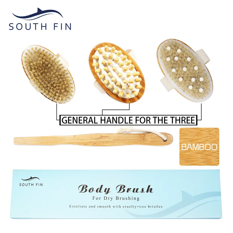 

Body Scrubber Natural Bamboo Body Massage Bath Brush Shower Rubbing Brush Body Massage 4pcs a Set Face Brush