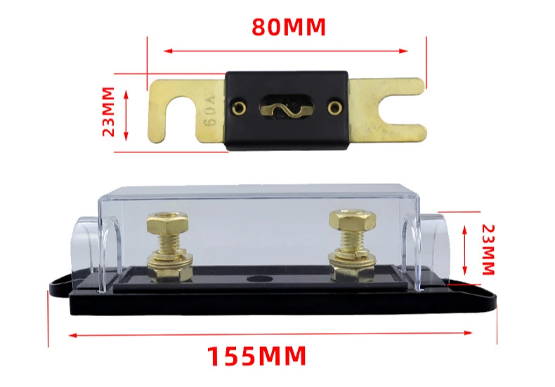 Large bolt type auto fuse piece of 60  80  100 150  200   250  300 a