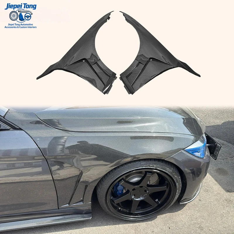 Suitable for BMW 13-20 4 Series F32 F33 F36 KZ Style Front Ventilated Cooling Fender Pair Carbon Fiber