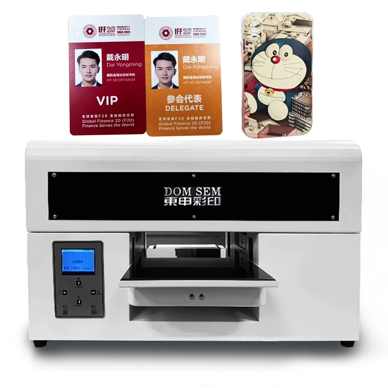 DOMSEM  Multi-functional XP600 Head Uv Printer A4 Phone Case Glass Ceramic Tile Acrylic Printing Uv Flatbed Printer