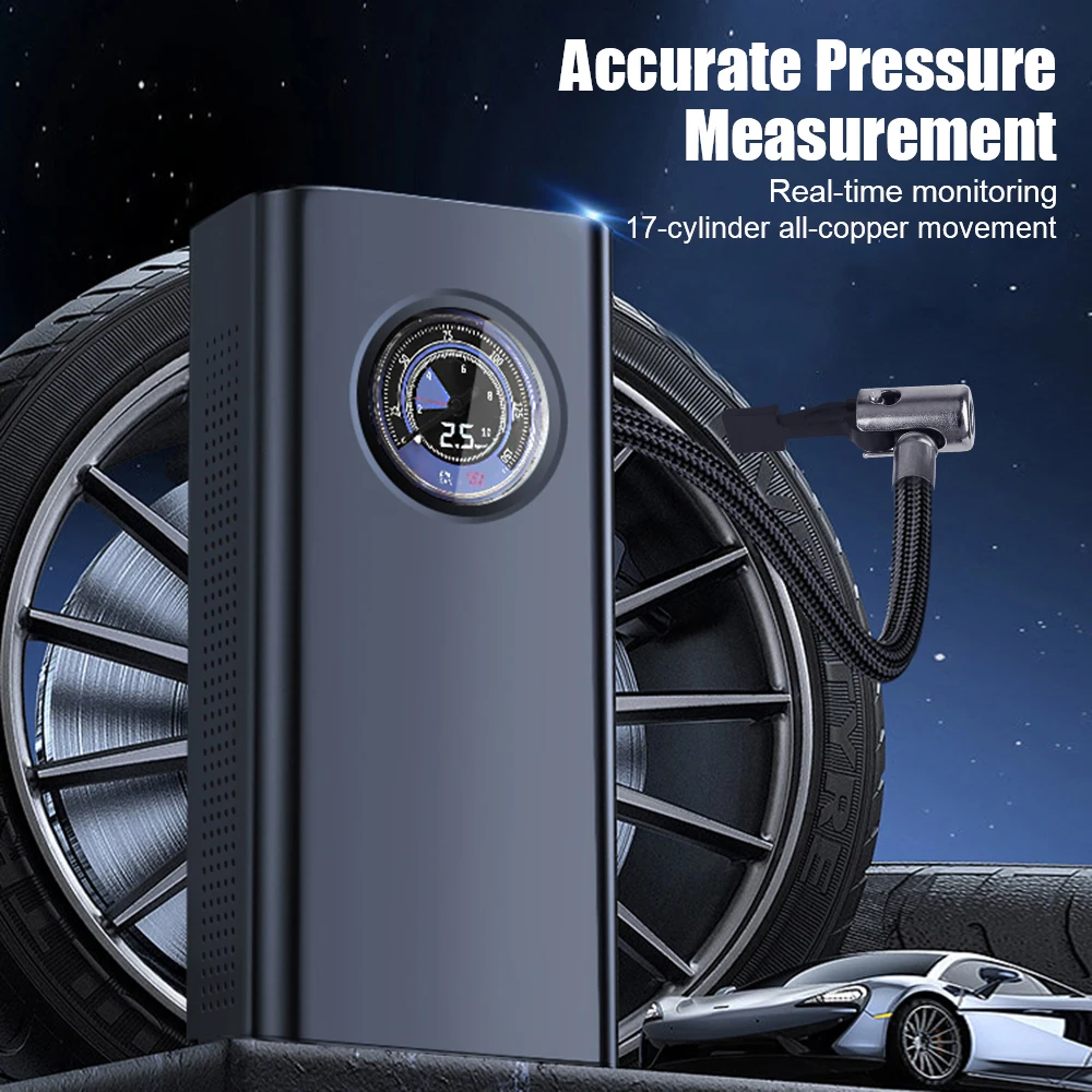 Car Air Compressor 7.4V for Motorcycle Bicycle Portable ElectricTire Inflator Pump 3600mAh