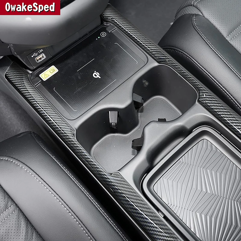 

Car Styling Center Console Water Cup Holder Trim Strips For Honda CRV 2017-2021 Carbon Fiber Color Interior Accessories