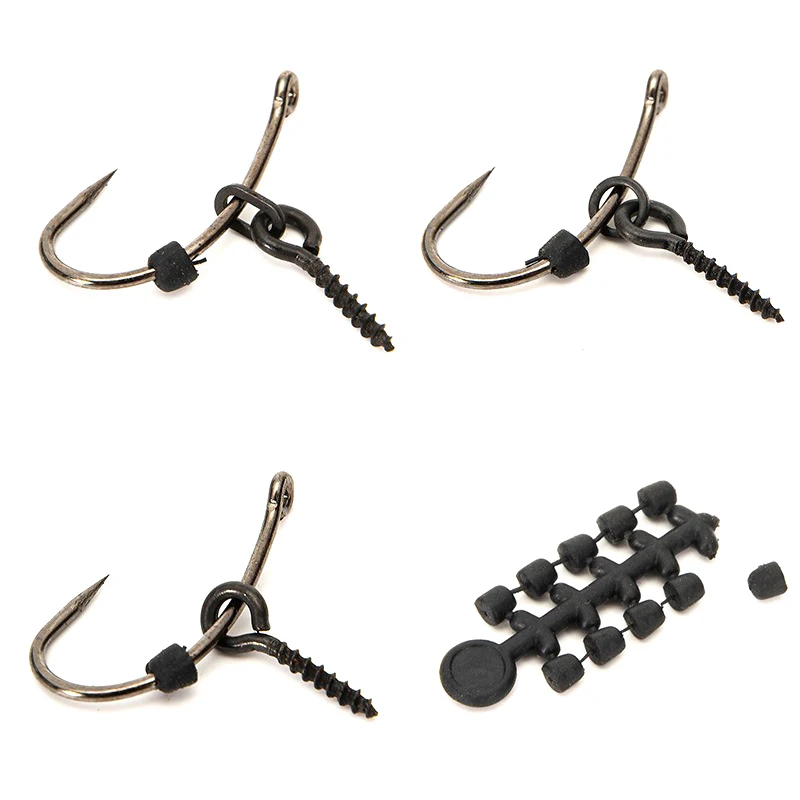 1Set Carp Fishing Accessories Set Fishing Hook Stopper Beads Fishing Bait Boilie Screws For Hooklink Holder Fishing Tackle