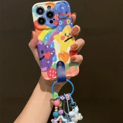 The New Model Is Suitable for iPhone 14promax Building Block Diagonal Cross Phone Case 13pro Puppy Pendant 12 11protection Cover