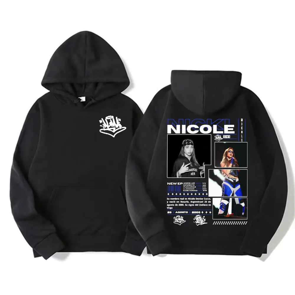 Rapper NICKI NICOLE Tour 2025 Print Hoodies Men Women's Hip Hop Harajuku Streetwear Hoodie Casual Fleece Long Sleeve Sweatshirts