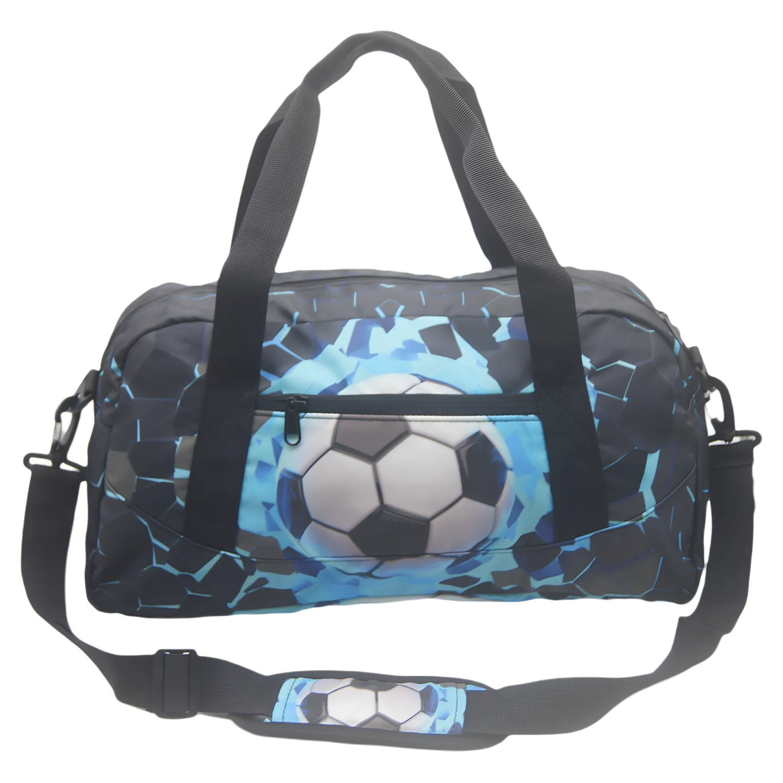 Kids Football Print Sports Bag Portable Single Shoulder Handbag Lightweight Casual Crossbody Bag for Children Outdoor Sports Tra