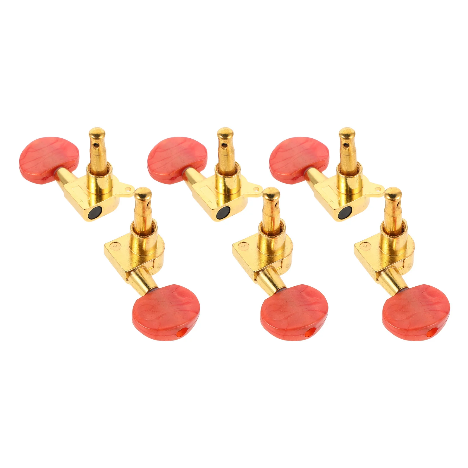 

6Pcs Acoustic Guitar Locking Tuning Pegs Full Closed Oval Knobs Replacement Machine Heads for Folk Guitar Acoustic Peg