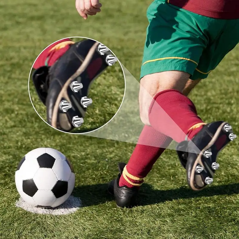 1PCS รองเท้าฟุตบอลเปลี่ยน Spikes รองเท้าฟุตบอล Studs Spikes สําหรับ 5 มม.11/13/15 มม.รองเท้าฟุตบอลรองเท้า Sole