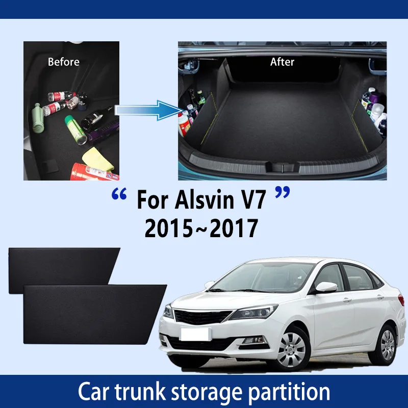 

Car Accessories For Changan Alsvin V7 2015~2017 2016 Trunk Storage Partition Multifunction Storage Auto Interior Parts Organizer