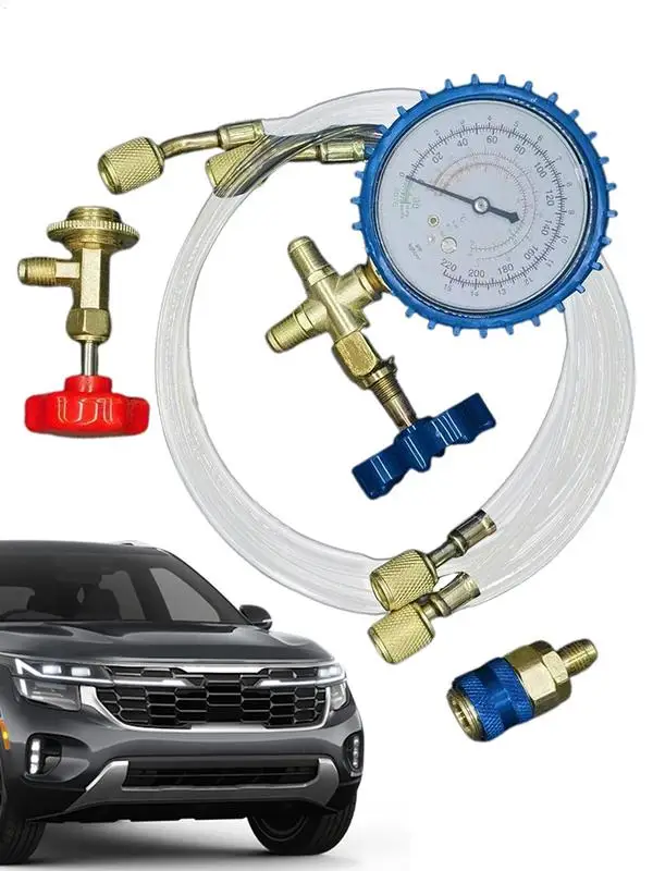 

Новый комплект для перезарядки переменного тока, комплект для заправки переменного тока, набор быстроразъемных соединений для коллекторного шланга для коммерческого автомобильного домашнего обслуживания