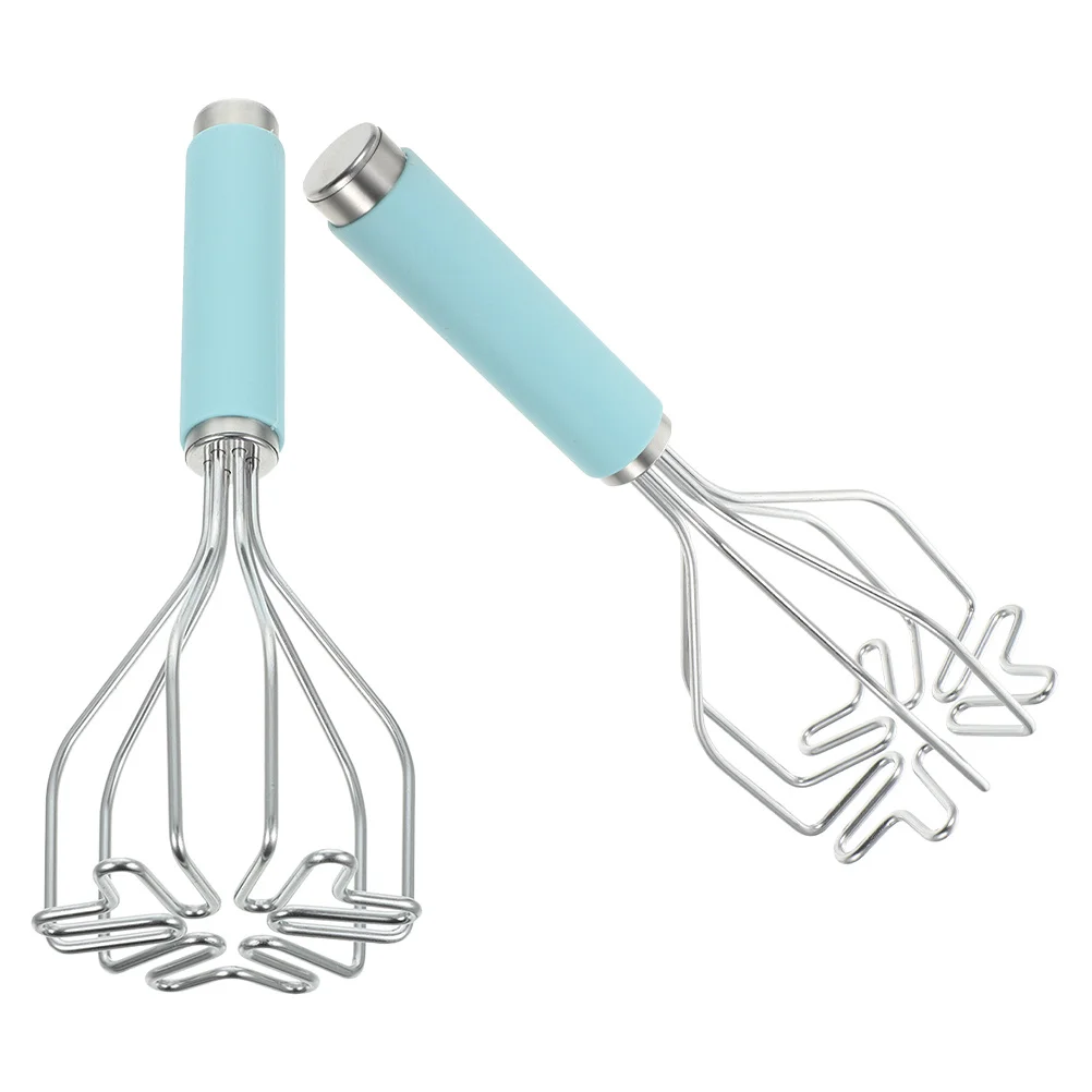 

2Pcs Stainless Steel Potato Masher Ergonomic Design for Smooth Mashed Potatoes Avocado Beans Kitchen Essentials
