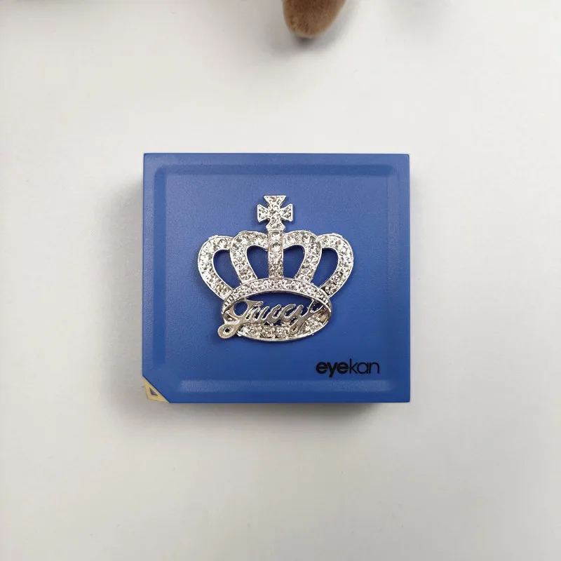 Чехол для контактных линз с инкрустацией стразами и короной, портативный дорожный ящик для хранения контактных линз, мини-футляр для контактных линз, подарок B1