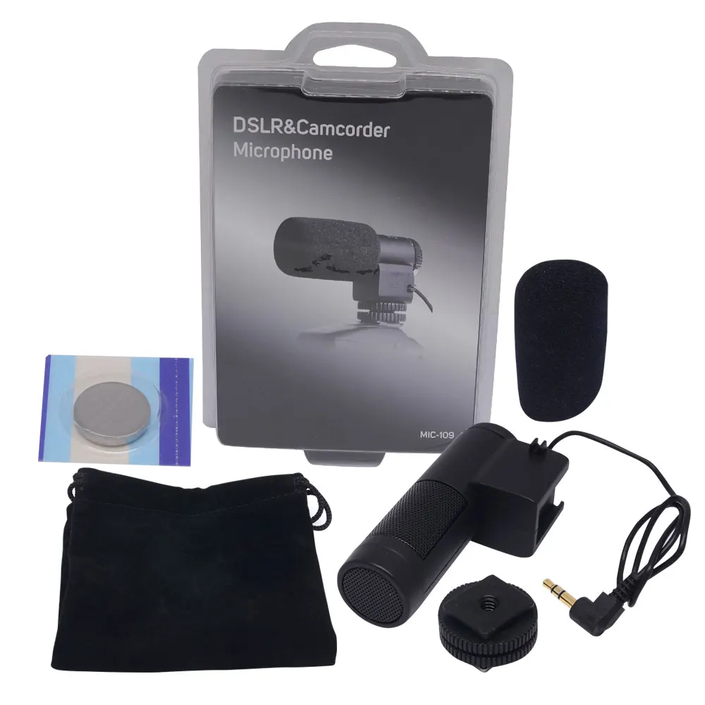 Mcoplus-Micrófono de vídeo para cámara DSLR, micrófono de escopeta para entrevista, Canon, Nikon, Sony, Fuji, Videomic con conector de 3,5mm