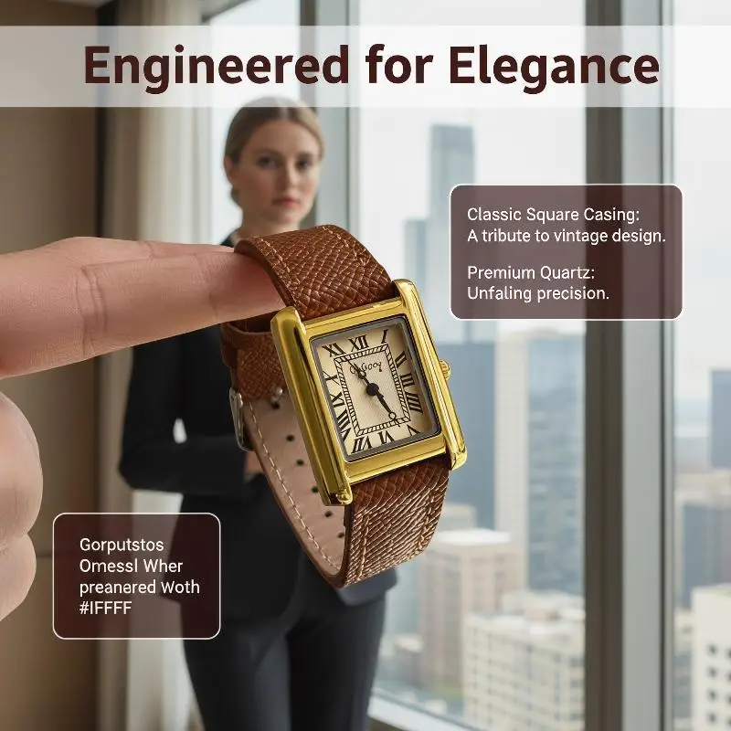 Luxury Square Small Watch Retro Womens Girls Quartz Watches Tiny Female Watch For Women Dresses Lady Fashion Gift For Girlfriend