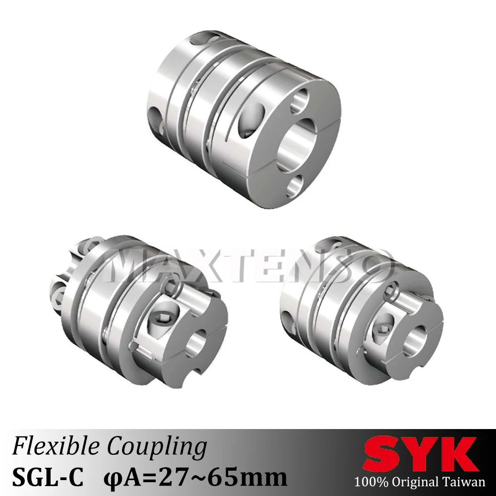 SYK SGL-C 27-65mm High-precision Alluminum Alloy Longer Fixible Shaft Coupling Clamp Type HIWIN TBI Ballscrew Servo Motor Couple